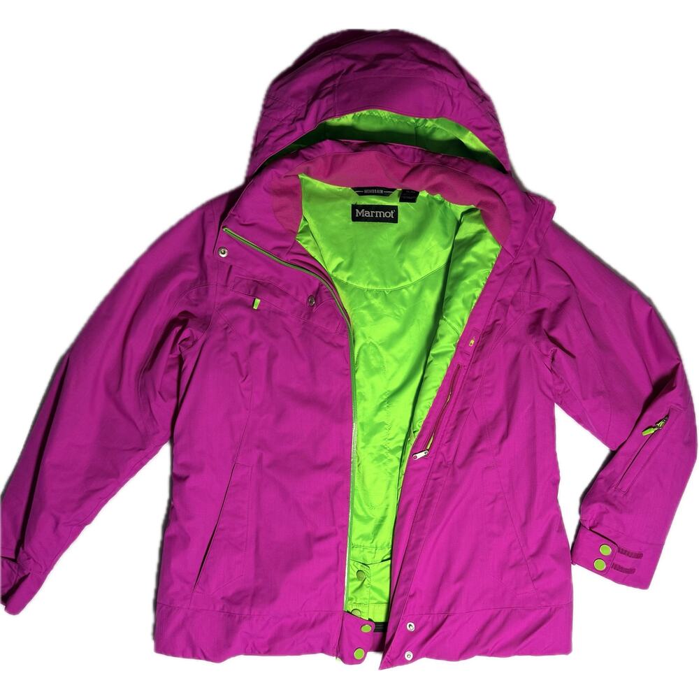 MARMOT Sz XL Ski Snow Layering Shell Jacket Membrain Coat Powder Skirt Vented